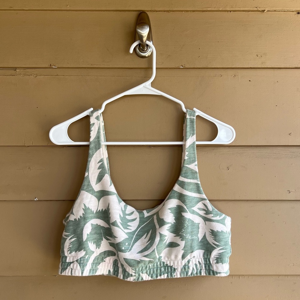 Madewell Tropical Print Sports Bra - Size XL - Athleisure Comfy Summer